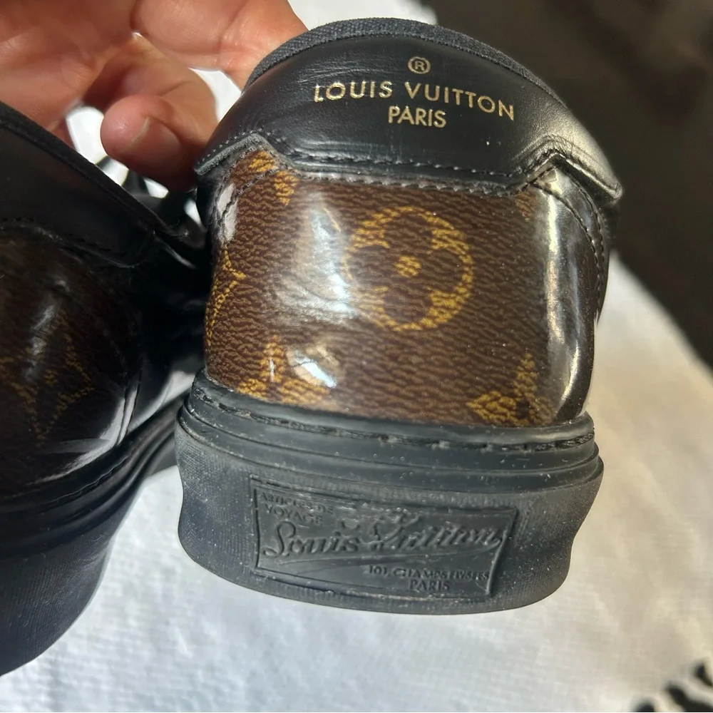 Louis Vuitton Brown Sneakers with Monogram Design